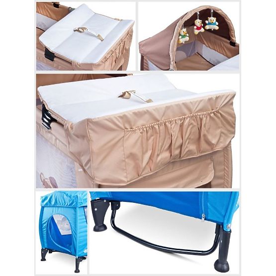 Cestovná postieľka CARETERO Grande green 2016 Zelená