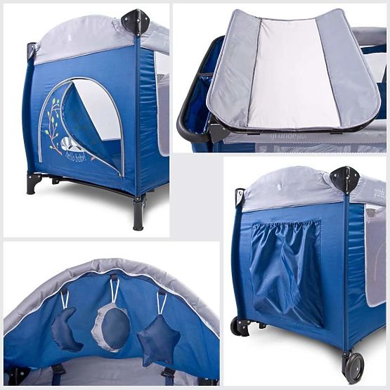 Cestovná postieľka CARETERO Grande Plus 2018 mint Zelená