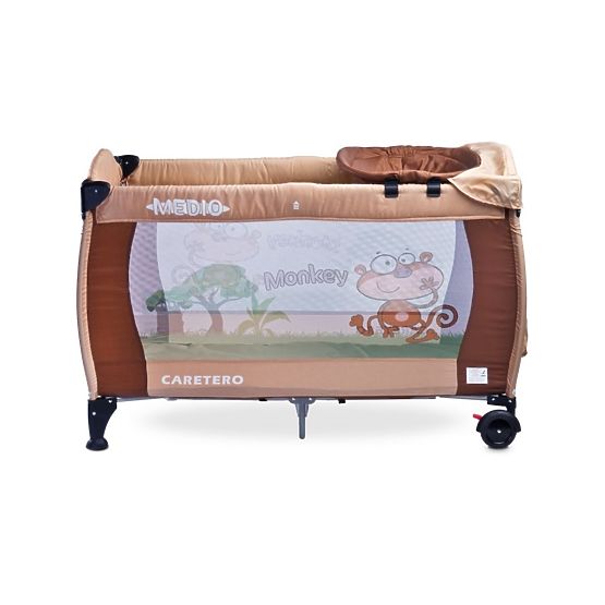 Cestovná postieľka CARETERO Medio brown-beige Hnedá