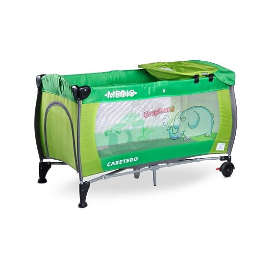 Cestovná postieľka CARETERO Medio green Zelená