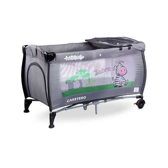 Cestovná postieľka CARETERO Medio grey Sivá