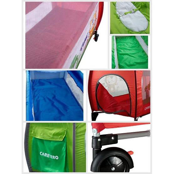 Cestovná postieľka CARETERO Medio purple Ružová