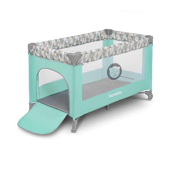 Cestovná postieľka Lionel Adriaa - tyrkysová