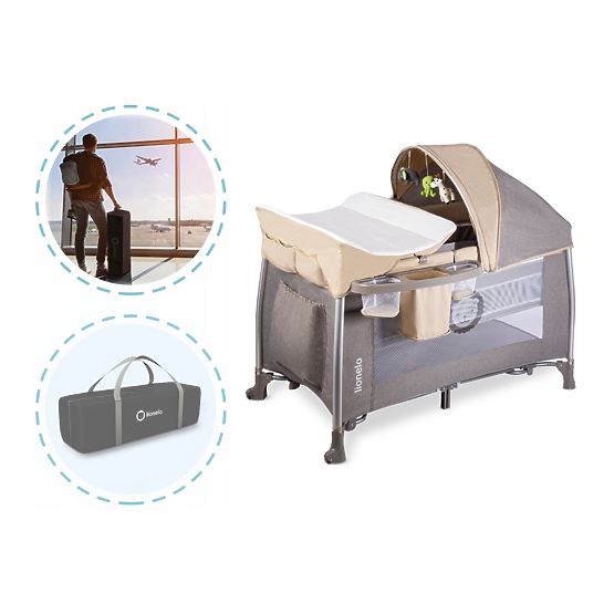 Cestovná postieľka LIONELO Simon - béžová