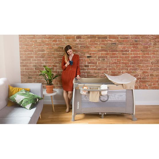 Cestovná postieľka LIONELO Simon - béžová