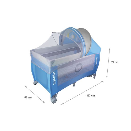 Cestovná postieľka LIONELO Sven plus - ružová
