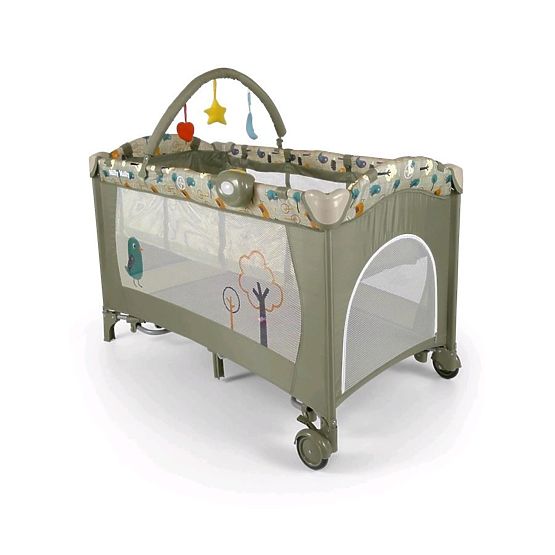 Cestovná postieľka Milly Mally Mirage Deluxe elephant Modrá