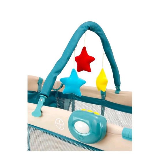 Cestovná postieľka Milly Mally Mirage Deluxe elephant Modrá