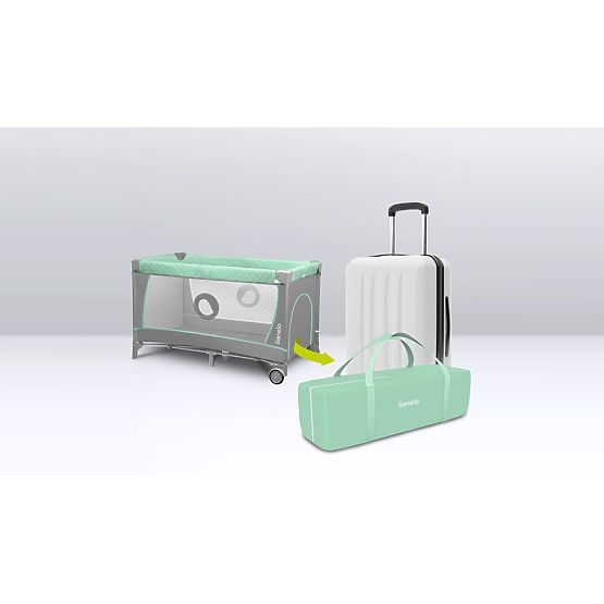 Cestovná postieľka s prebaľovacím pultom - zelená