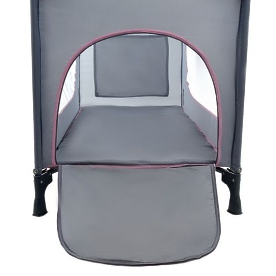 Cestovný postieľka Comfort Plus - šedo-ružová