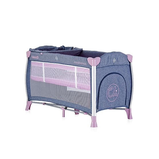 CHIPOLINO - Cestovná postieľka Play pen Casablanca - Pink Orchid