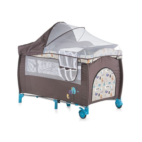CHIPOLINO Cestovný postieľka Play pen and Crib Bella - denim
