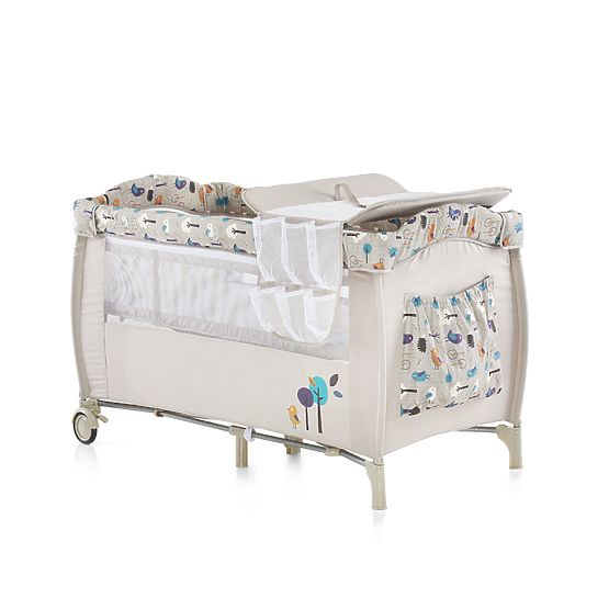 CHIPOLINO Cestovný postieľka Play pen and Crib Bella - krémová