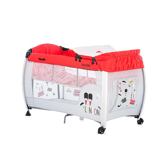 CHIPOLINO Cestovný postieľka Play pen and crib Casida - červená