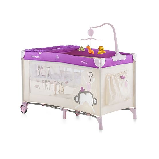 CHIPOLINO Cestovný postieľka Play pen and Crib Míle - fialová