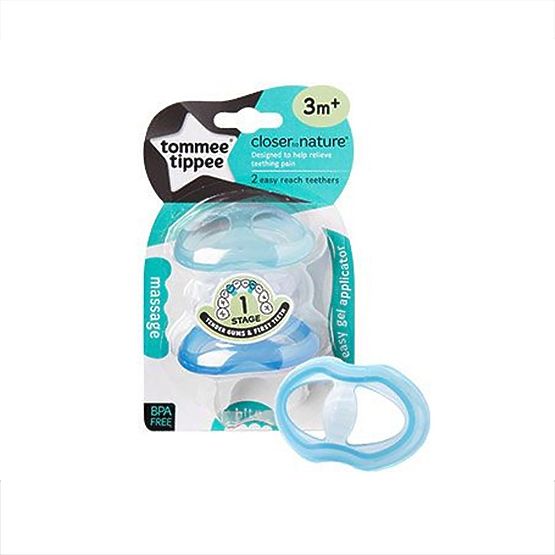 Chladiace hryzátko Tomme Tippee 2 ks modré