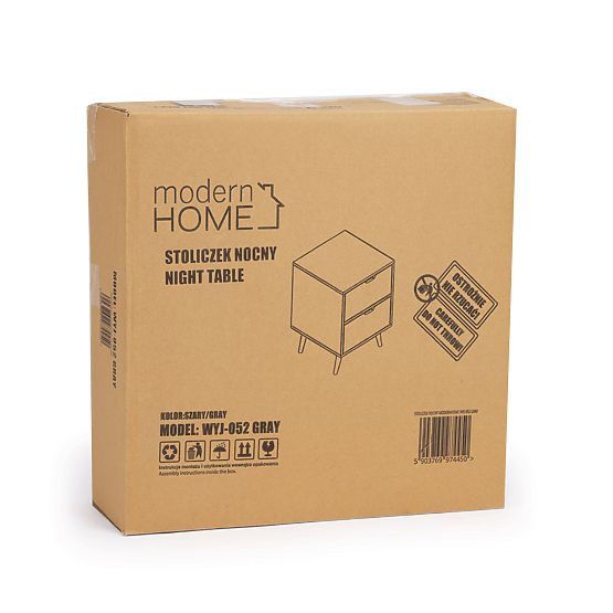 Čierny nočný stolík NORLA