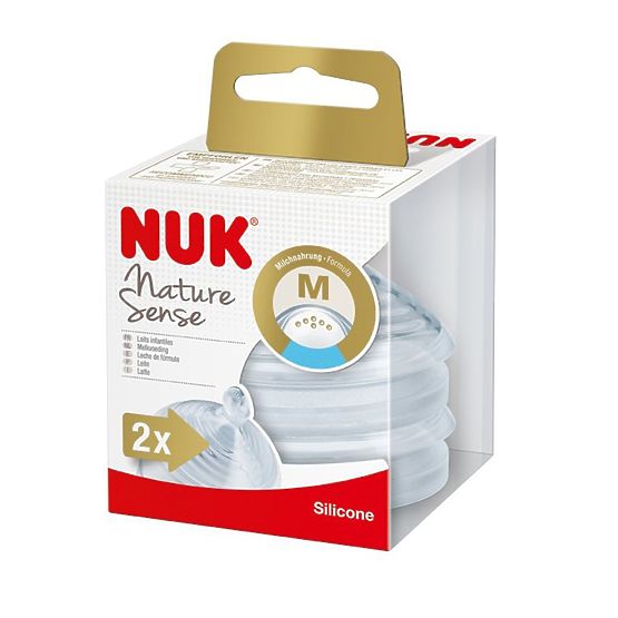 Cumlík Nature Sense Nuk M - 2 ks Transparentná