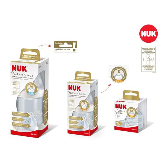 Cumlík Nature Sense Nuk M - 2 ks Transparentná