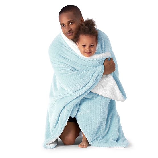 Deka SHLEEPY farba svetlomodrá žakárový vzor klasický štýl 70x150