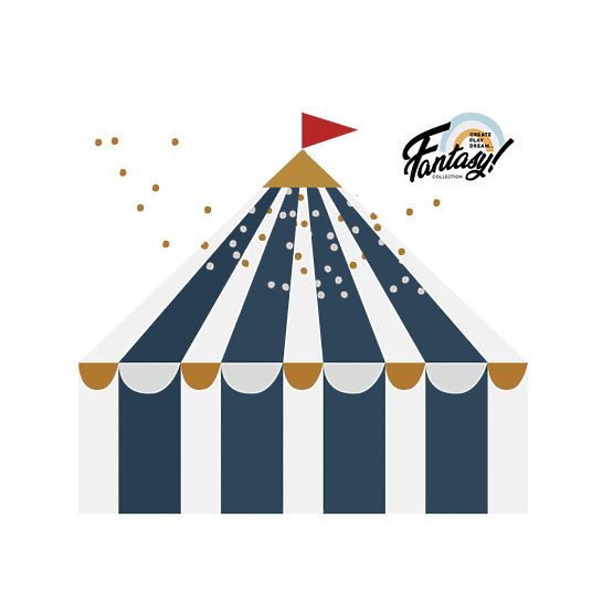 Dekorácia na stenu DEKORNIK Circus - tmavo modrá