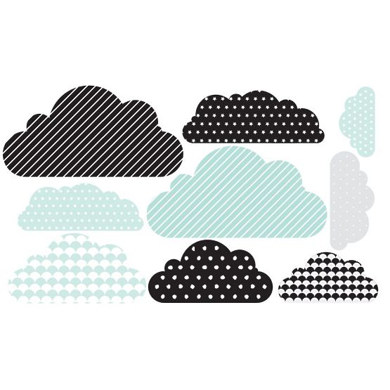 Dekorácia na stenu DEKORNIK - obláčiky