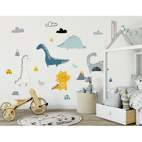 Dekorácia na stenu - dinosaury