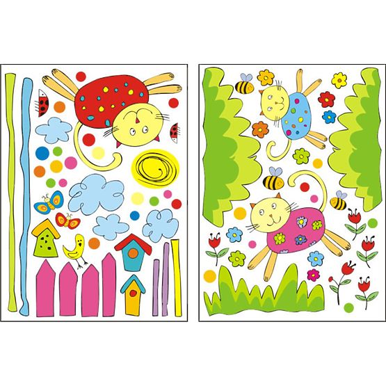 Dekorácia na stenu - kocúri