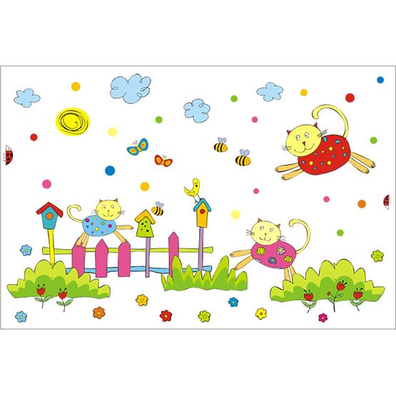 Dekorácia na stenu - kocúri