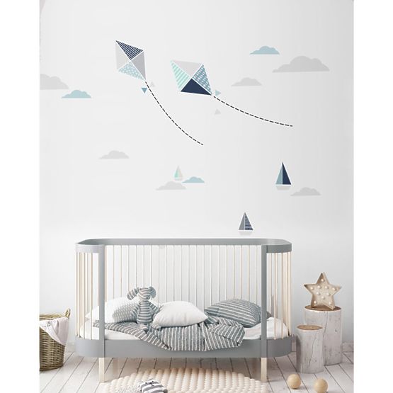 Dekorácia na stenu - lietajúce šarkany