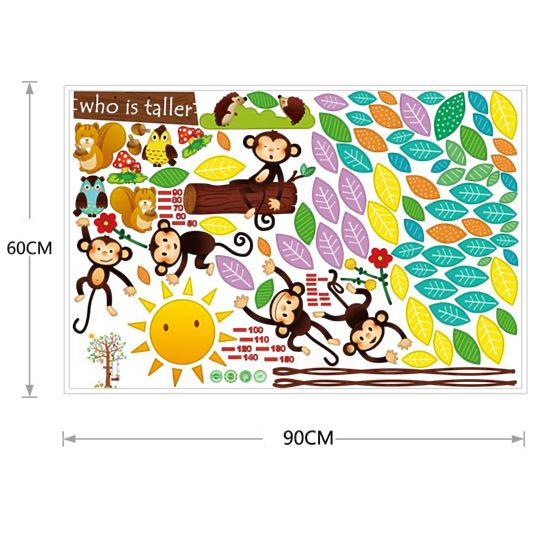 Dekorácia na stenu - opičky na strome