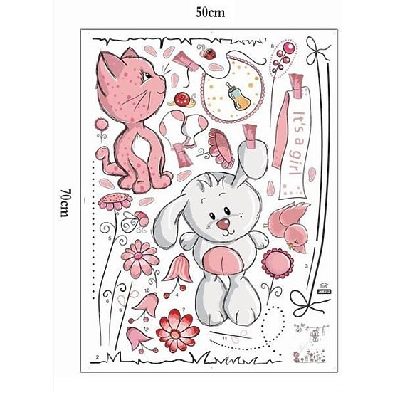 Dekorácia na stenu - roztomilý zajačik