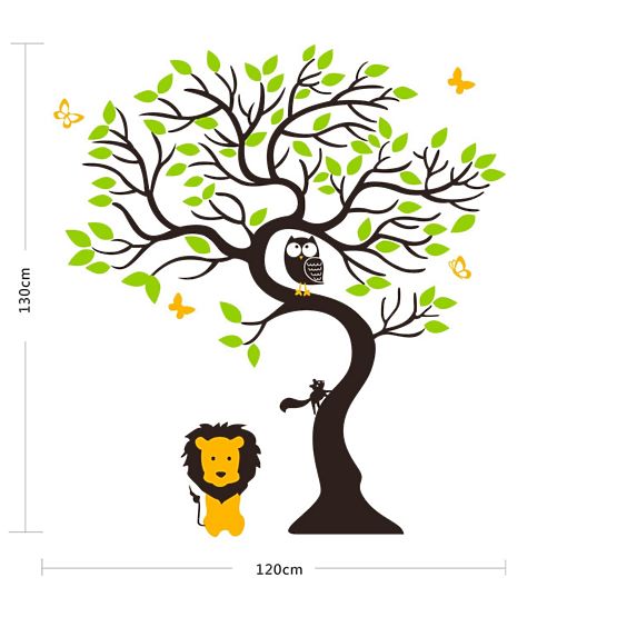 Dekorácia na stenu - strom a lev