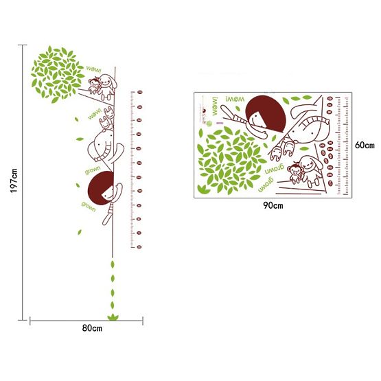 Dekorácia na stenu - zvedavé zvieratká