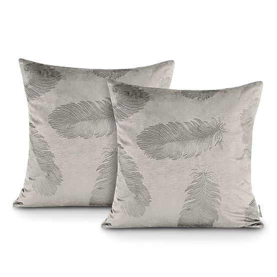 Dekoračný obliečka na vankúš PEACOCK farba cappuccino s embosovaným zvieracím motívom v štýle glamou