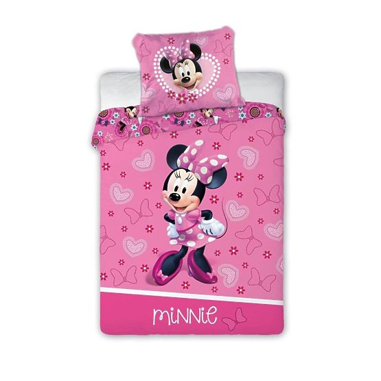 Děstké obliečky Minnie Mouse - Srdiečka a mašličky