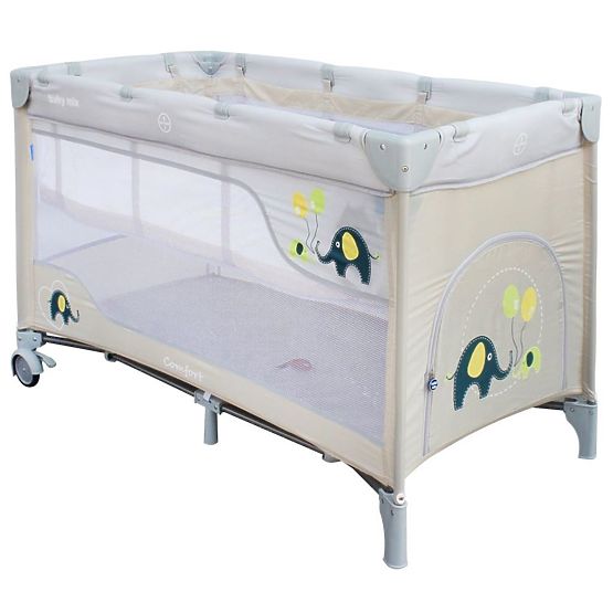 Detská cestovná postieľka Baby Mix Dark Grey Béžová