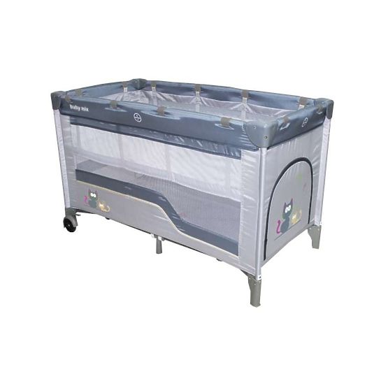 Detská cestovná postieľka Baby Mix grey Sivá