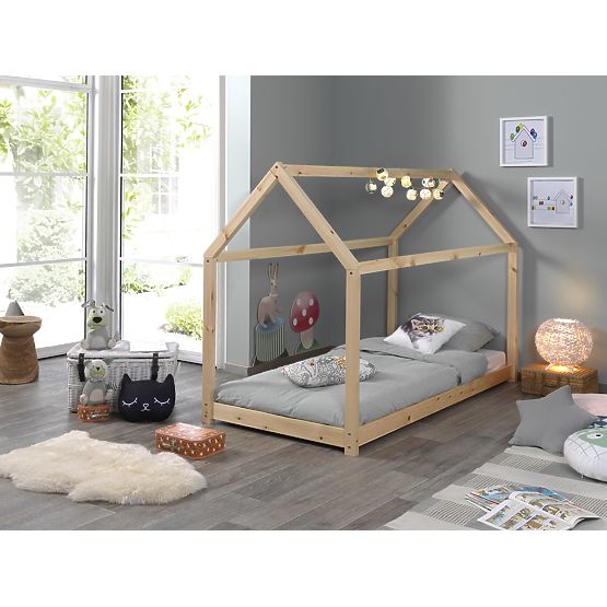 Detská domčeková posteľ Cabane - prírodná