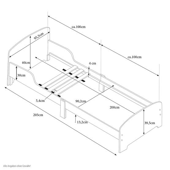 Detská drevená posteľ JUNGLE