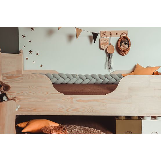 Detská drevená posteľ VINTAGE - prírodná