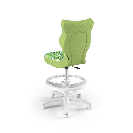 Detská ergonomická stolička k písaciemu stolu upravená na výšku 119-142 cm - futbalové lopty