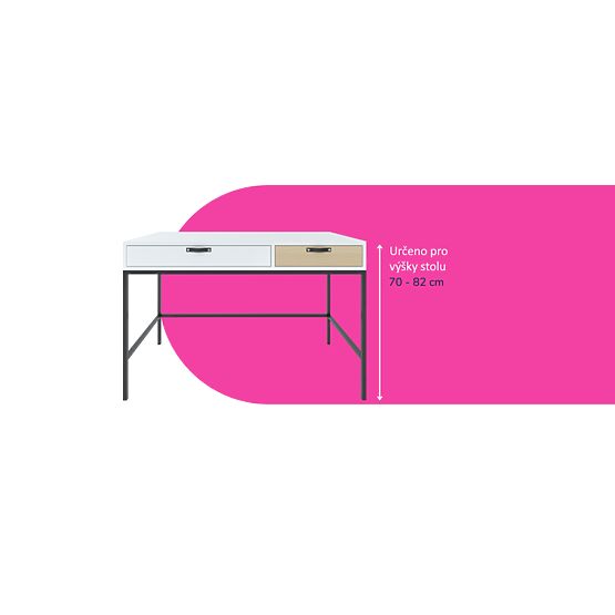 Detská ergonomická stolička k písaciemu stolu upravená na výšku 119-142 cm - ružová