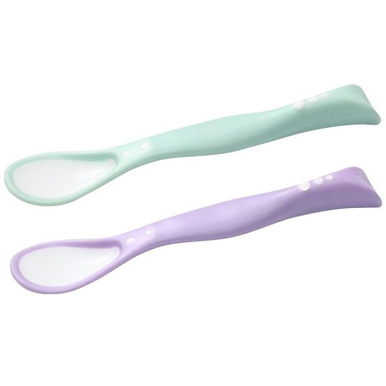 Detská flexibilná lyžička Baby Ono 2ks zelená, fialová Podľa obrázku