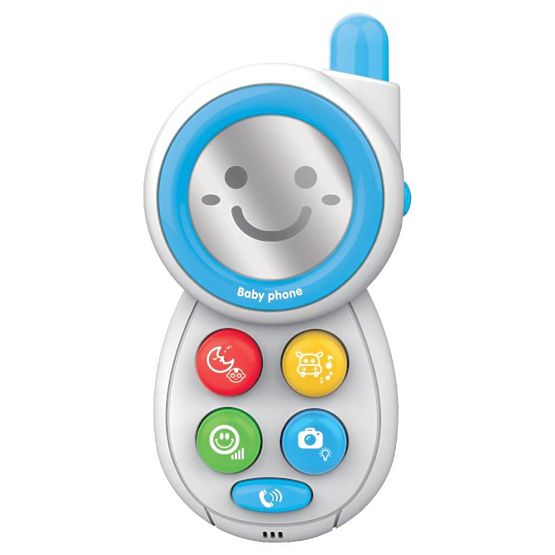 Detská hračka so zvukom Baby Mix Telefónik modrý