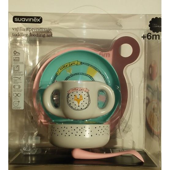 Detská jedálenská sada Hello Fox - Suavinex