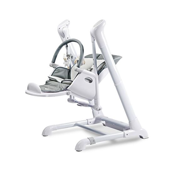 Detská jedálenská stolička 2v1 Caretero Indigo grey Sivá