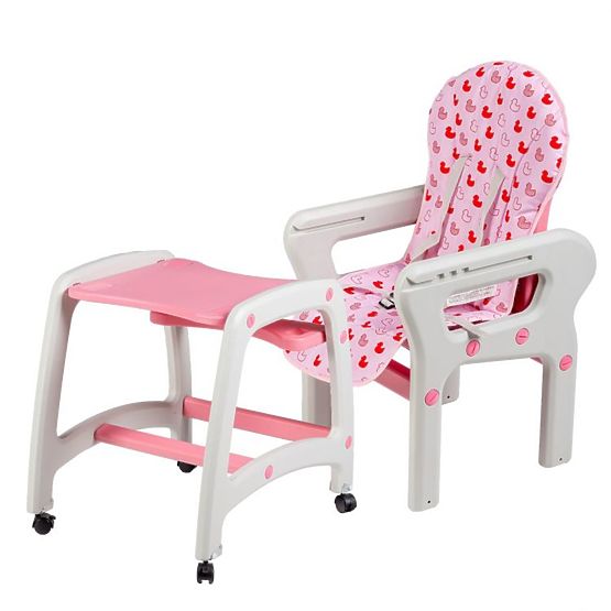 Detská jedálenská stolička 2v1 - ružová