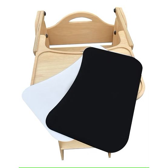 Detská jedálenská stolička a učebná veža 2v1 - prírodná