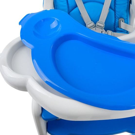 Detská jedálenská stolička kinder - modrá